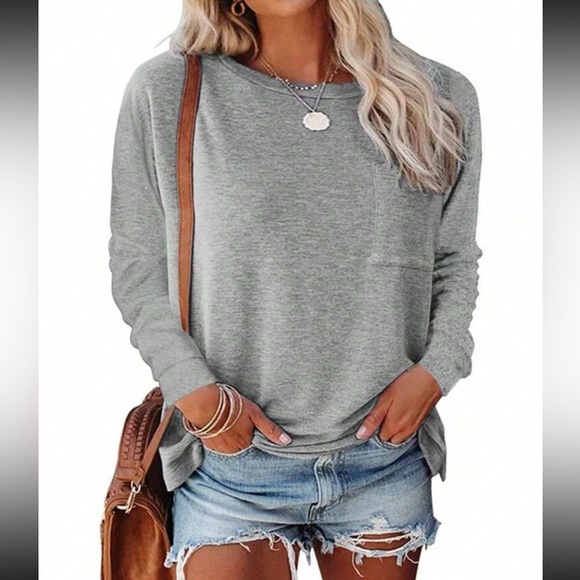 Plus size long sleeve comfy casual top - Picture 12 of 16